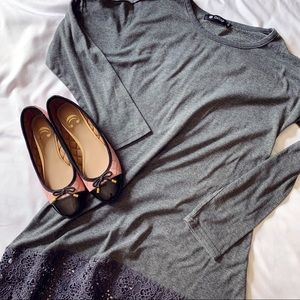 Charming Charlie pink and black quilted flats